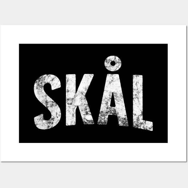 Skål (Vintage) - Cheers in Swedish & Norwegian Wall Art by swedishprints